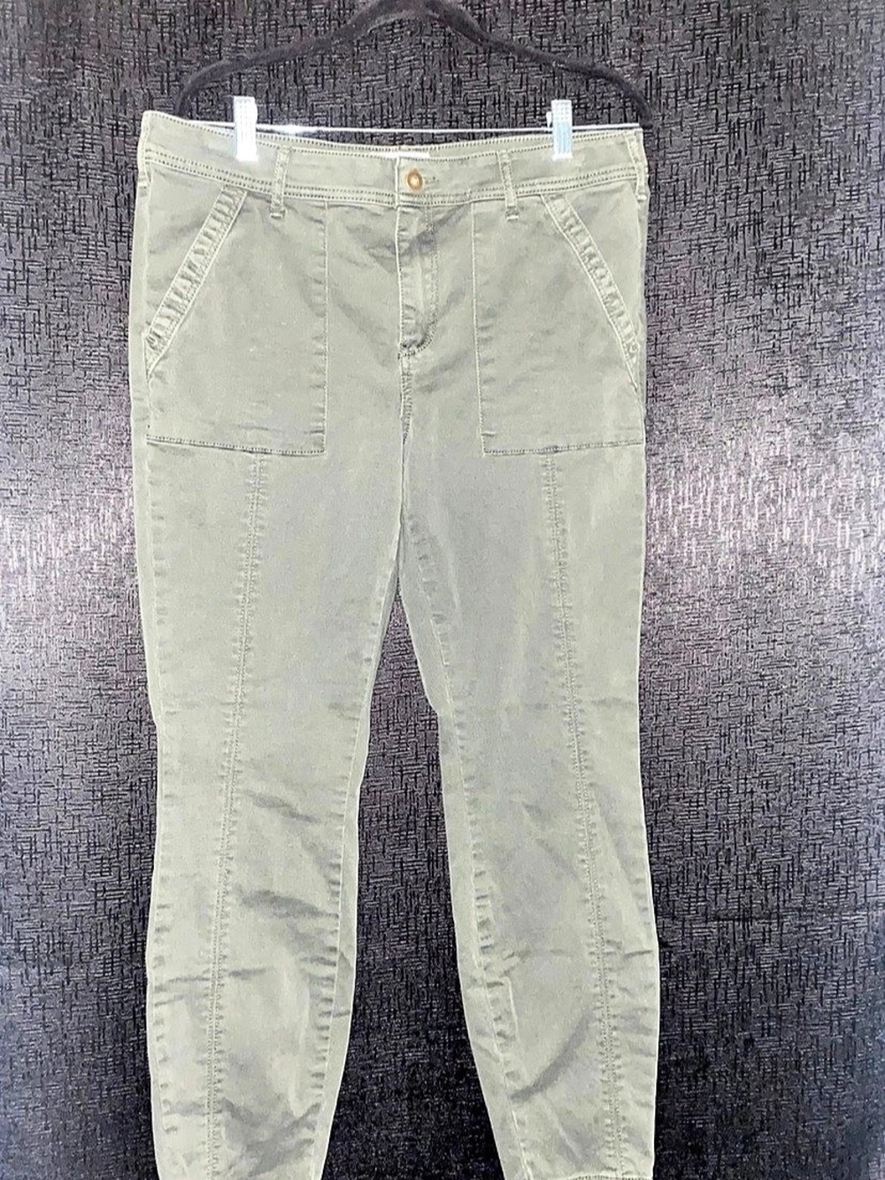 Anthropologie - Olive Green Utility Straight Leg Pants size 31